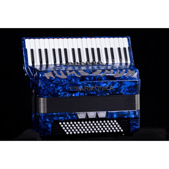朝鲜fisarmonica60贝斯80贝斯96贝斯120贝斯键盘手风琴定制款 80蓝色