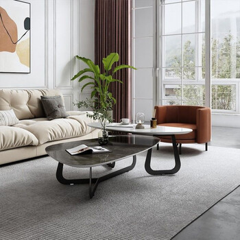 户型亮光异形设计师款创意茶台极简风轻奢客厅茶几电视柜网红款创家具