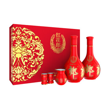 郎酒红花郎10 53度 红花郎15酱香型白酒纯粮食酒整箱送礼 53度 500mL 2瓶 红花郎10 礼盒装