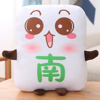 卡通搞怪网红麻将抱枕靠垫沙发客厅床头靠枕椅子恶搞表情可爱 南风 65