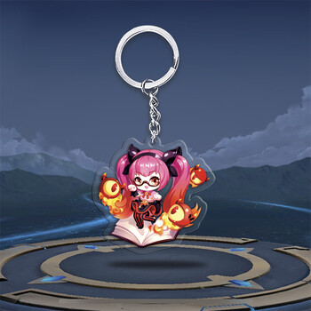 王者荣耀周边大全英雄钥匙扣小挂件法师篇安其拉妲己动漫周边q版 安琪