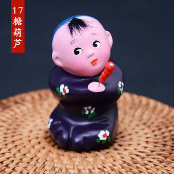 天津泥人张小百子娃娃民间手工艺品泥塑小泥人摆件北京618入口 17