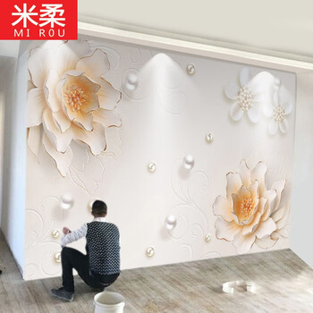 米柔大型立体高清8d 电视背景墙凹凸浮雕壁纸防水可擦洗沙发卧室壁布3d 无缝 无纺宣绒布 平方 图片价格品牌报价 京东