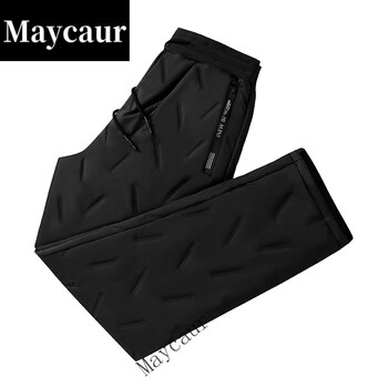 Maycaur千翼严选男装三层保暖凯星威雪地裤秋冬加绒加厚防风棉裤 黑色单条【直筒】 5XL【180-200斤】