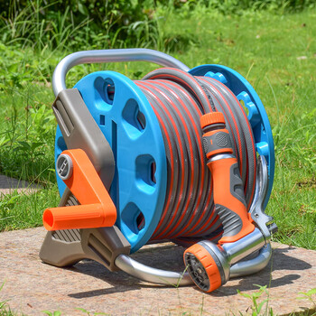 驾趣（JIAQU）浇花水管软管收纳套装花园庭院浇水花洒喷头家用洗车阳台冲洗水枪 15米软管【手提款套装】 A9水枪收纳套装