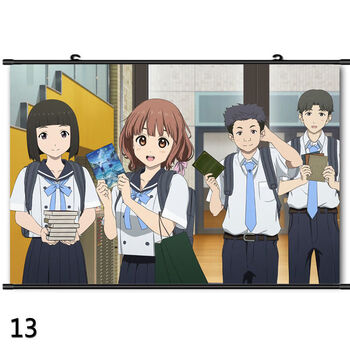 helloworld你好世界电影海报瑠璃动漫墙贴宿舍寝室墙贴纸贴画136090cm