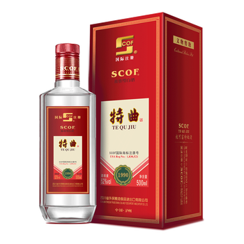 施可富泸州施可富大曲酒厂 scof 工匠特曲国际版纪念1990 浓香型500ml
