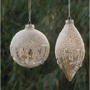 山头林村碎银玻璃圣诞球圣诞树装饰品圣诞节礼物橱窗商场酒店活动婚庆