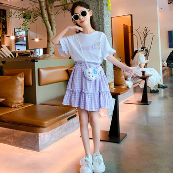 蝶羽凡少女生公主风套装女童薄款短袖小裙子14岁小女孩夏季韩版潮流