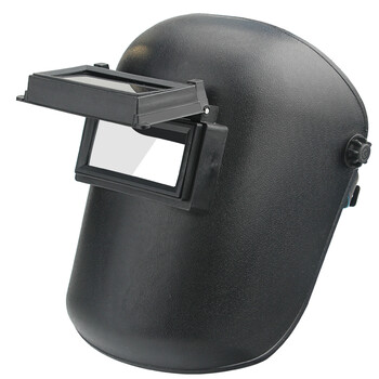 戴保护罩台式防护面具翻盖轻便玻璃氩弧焊烧焊工头盔帽 台式电焊面罩