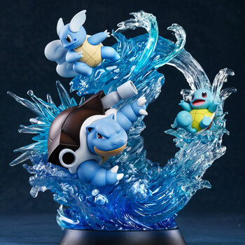 宠物小精灵宝可梦手办神奇宝贝皮卡丘模型玩具玩偶 水箭龟进化组可