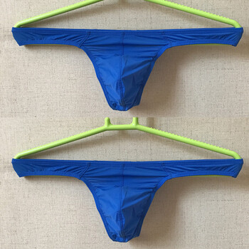 新品2条男士低腰小三角内裤窄边性感性感低腰丁裤男半透明速干凸内裤