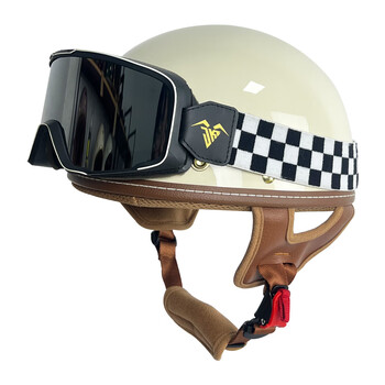 zdk台湾evo复古半盔摩托车安全盔男3c认证瓢盔女进口夏季电动车头盔