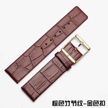 k2y211/236 k2y2y1/x1真皮表带男 棕色竹节纹-金色扣 18mm
