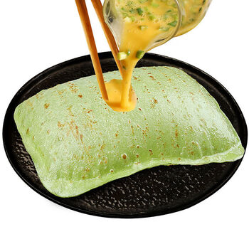 家庭装鸡蛋饼皮半成品早餐手抓饼商用摆摊批发 果蔬菠菜味灌饼*(20片)