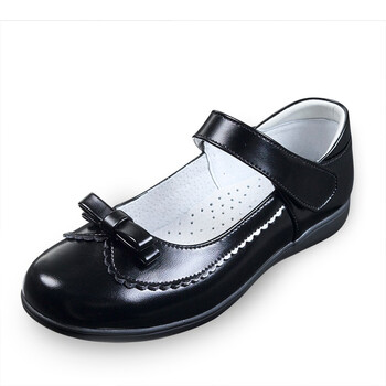 郑童鞋 女童皮鞋黑色儿童表演出鞋花童鞋学生黑色单鞋礼仪鞋校鞋牛皮软底 23625时尚黑色 中童37码/鞋内长23.5cm