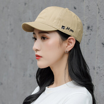 适合小头围的短檐帽短帽檐鸭舌帽春秋短檐帽子女短舌小帽檐洋气男帽短