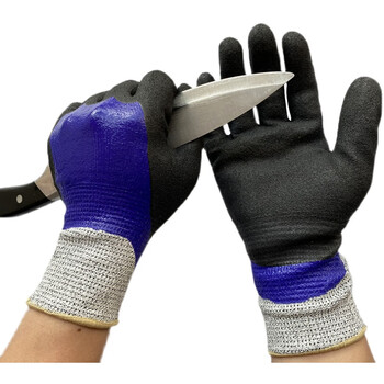 绑大闸蟹洗海鲜杀鱼手套防刺防扎防水防滑水产专用防割抓螃蟹防夹 杀