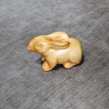 兔子摆件小兔子摆件木雕兔子摆件木雕小兔子手把件文玩精雕生肖兔宠