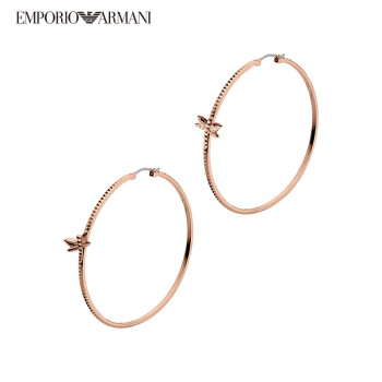 阿玛尼（EmporioArmani） 女士耳钉 个性玫瑰金环形蜻蜓耳环 送女友礼物 EGS2562221 玫瑰金