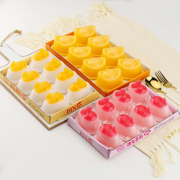 弹兔慕斯白桃果味果冻元宝果汁芒果味布丁网红休闲办公零食草莓兔1盒