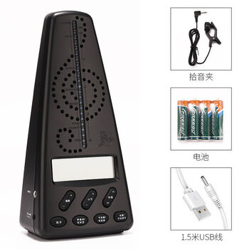 电子节拍器钢琴考级专用长笛二胡专业通用儿童wmt黑色标配usb线