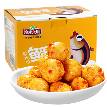 渔米之湘渔米之湘香辣味鱼蛋蛋20g 20包 盒 渔米之湘香辣味鱼蛋蛋零食肉干肉脯