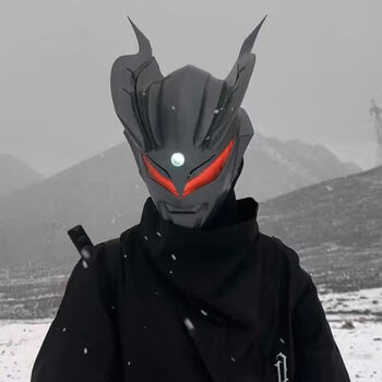 黑暗洛普斯头套红眼赛罗迪迦奥特曼头盔 儿童头套头盔发光面 60d触摸