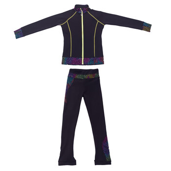 人气高端滑冰服女儿童冬季加绒保暖花样训练服装花滑溜冰防水上衣训练