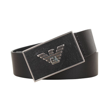 阿玛尼(armani) emporio armani 阿玛尼 男士牛皮可裁剪皮带腰带 黑色