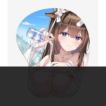 西克里鼠标垫动漫3d胸 二次元美女3d胸立体鼠标垫定制碧蓝航线原神