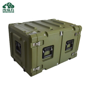 沙场兵 8u减震机架箱 户外视频会议移动机柜箱 野战箱影音箱