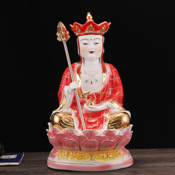高端定制陶瓷地藏菩萨像 地藏王佛像 陶瓷地藏王坐像家居装饰摆件神像