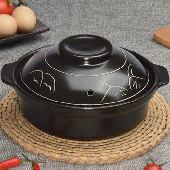 金华锂瓷砂锅大号金华锂瓷陶瓷煲鸡公煲炖锅煲汤锅米线锅砂锅平锅炖汤
