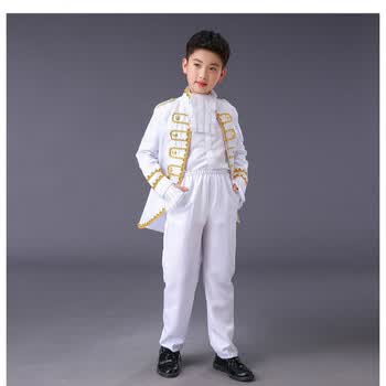 阁版俄罗斯族服装男童儿童宫廷传统服装欧式宫廷王子国王骑士演出服