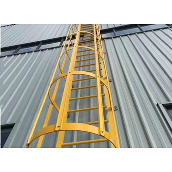 钧道汇钢爬梯基坑镀锌钢爬梯操作平台深井直梯 护笼