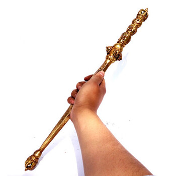 摆件大号密宗佛教马头金钢降魔杵一套家居玄关装饰品48厘米长降魔棍