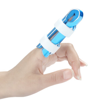 手指骨折固定指套矫正支具弯曲变形关节指夹板护具矫形保护器具 M码（中号）手指长约8厘米 均码