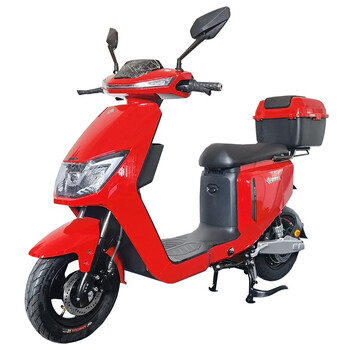 新国标电动车踏板助力电瓶车可上牌电动外卖车通用小型电瓶车红色48v