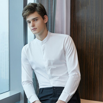 布彦中华立领中山装套装男修身休闲小西装外套青年唐装结婚新郎伴郎服