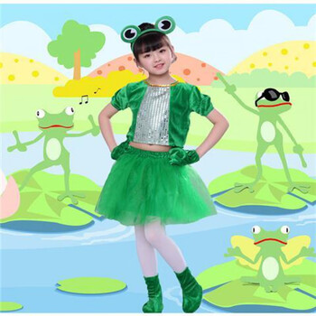 迪士尼童装新品六一儿童节儿童青蛙演出服动物服小蝌蚪找妈妈小跳蛙