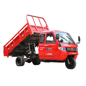 全新四缸发动机燃油驾驶室三轮摩托车农用货运一排半棚五轮载重王
