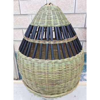 三木园艺中号新品老师傅手工竹编野鸡笼子上山鸡媒笼精品升级版家养鸡