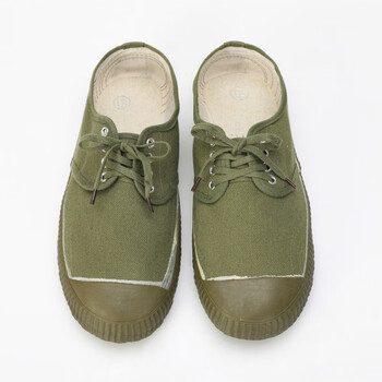 解放鞋男3517工作鞋跑步鞋布鞋民工耐磨劳保鞋工地鞋军绿色38码原版