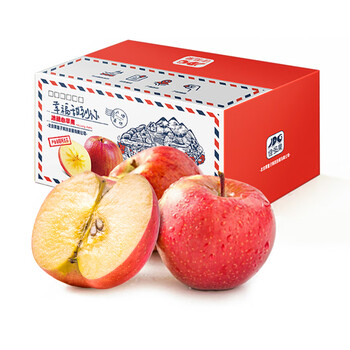 佳多果 新疆阿克苏苹果 果径75mm-80mm 约2kg 新鲜水果