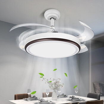 【48寸包安装】绿能(luno)餐厅风扇灯led客厅卧室带电风扇吊灯现代