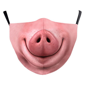 新品猪鼻子口罩现货棉布印花口罩可水洗重复使用新款网红动物可爱小猪