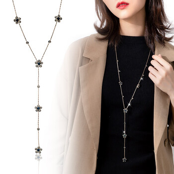 zup高端毛衣链女长款项链2022年新潮设计感小众毛情人节送女朋友礼物