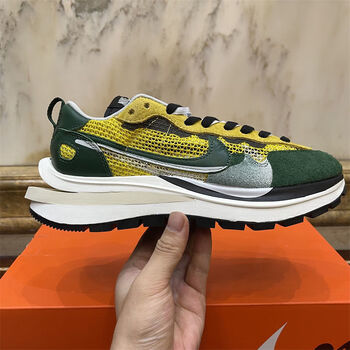 级 华夫 新sacai3.0跑步鞋男女款 cv1363 700黄绿 36