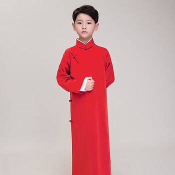 史努比(snoopy)六一儿童节相声演出服民国长衫大褂男童古装民国学生